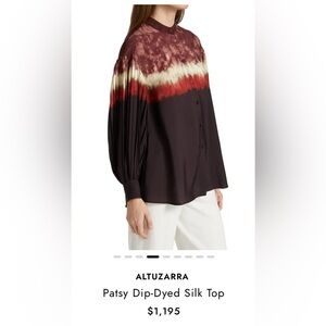 Gently worn Altuzarra dip dyed silk top.  Size 46.